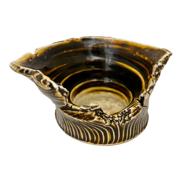 Brutalist Small Pottery Bowl For Sale