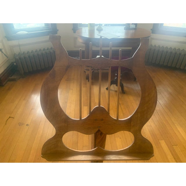 Quarter sawn oak music stand. It is in wonderful condition. Made in 1900 - 1909.