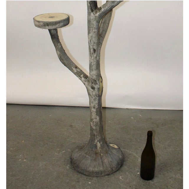 Sculpture Materials French Faux Bois Naturalistic Plant Stand For Sale - Image 7 of 8