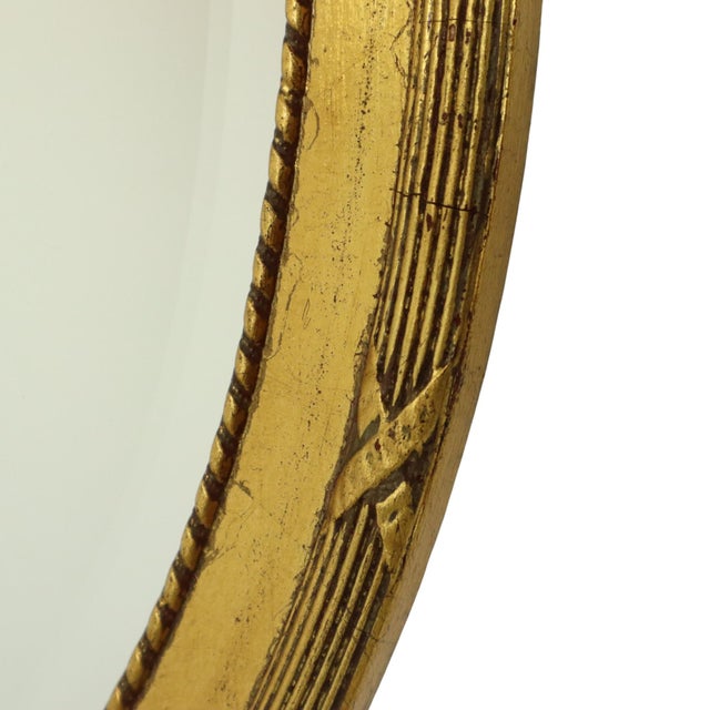 Italian Crested Mirror in Gold-Colored Resin, 1960s For Sale - Image 11 of 18