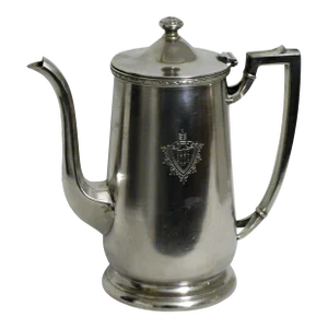 1960s Hilton Hotel International Silverplate Monogramed Coffee Pot