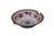 Vintage 20th century Chinese cloisonné ashtray with two cigarette rests. Red and white enamel on copper floral / lotus...