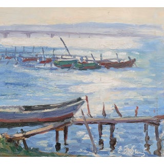 Vintage Seascape Oil Painting: Soviet Ukrainian Art, 1970s 29-32 For Sale