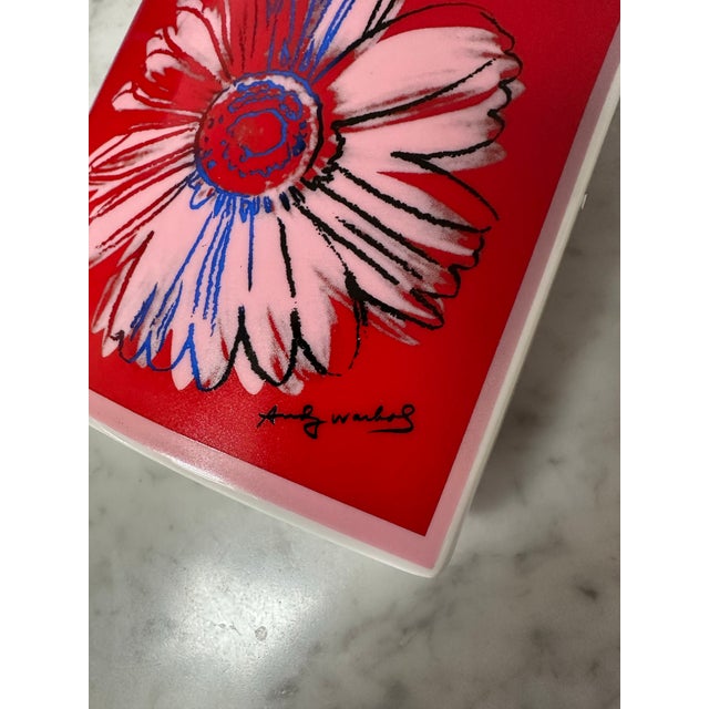 Ceramic Rosenthal Studio Line Andy Warhol Vase 6” Daises Collection New Orig. Box For Sale - Image 7 of 11