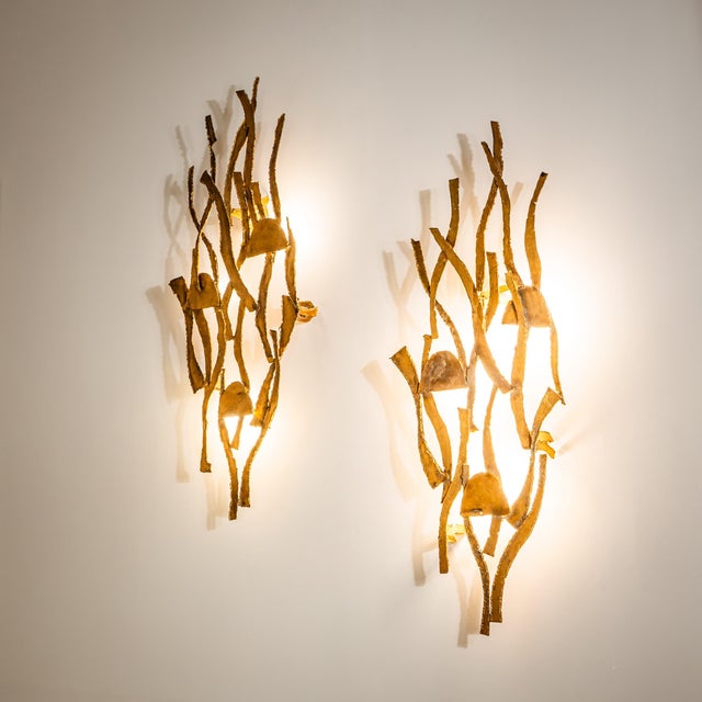 Late 20th Century Wall Lights by Salvino Marsura - Pair For Sale - Image 4 of 9