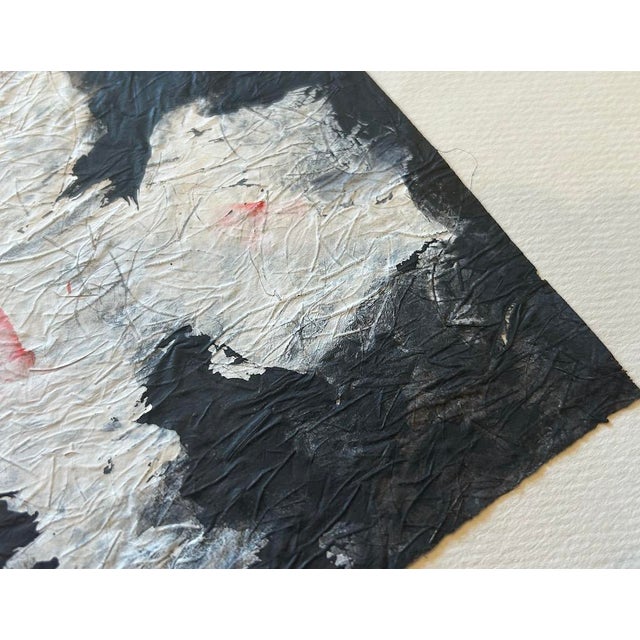 Mid 20th Century Color Saturated Mixed Media Abstract Floral Still Life on Fibrous Hand Made Paper C.1970 For Sale - Image 11 of 12