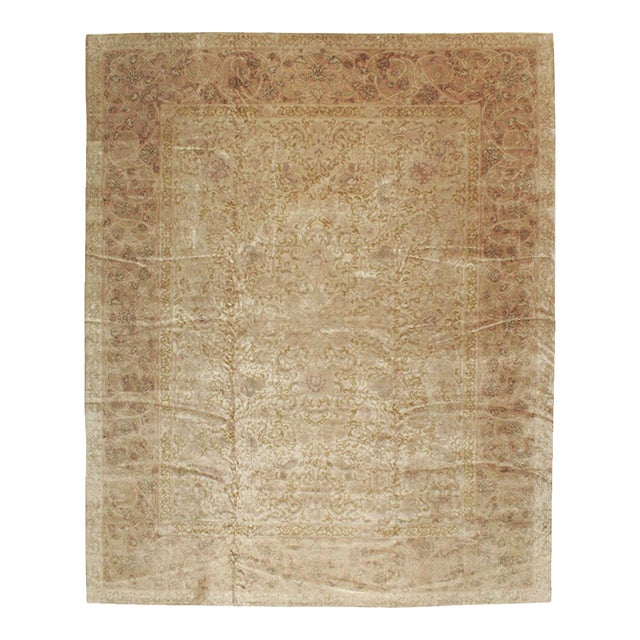Galerie Shabab Collection Mid-20th Century Handmade Indian Lahore Large Room Size Carpet For Sale