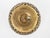 1970s Spanish Neo-Baroque Gilt Cast Brass and Crystal Flush Mount Ceiling Light For Sale - Image 4 of 10