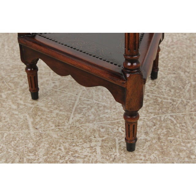 Brown Pair of Theodore Alexander Mahogany 3 Tier Tables For Sale - Image 8 of 16