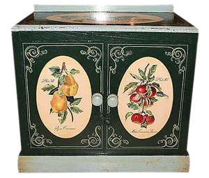 1860s Danish Decorated Cabinet & Washstand