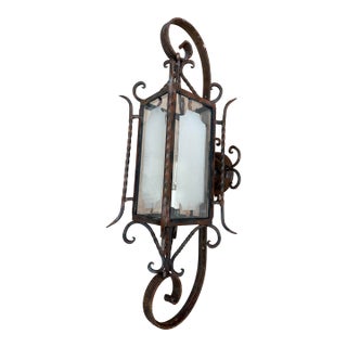 Vintage Gothic/Spanish Revival Exterior Wall Scone For Sale