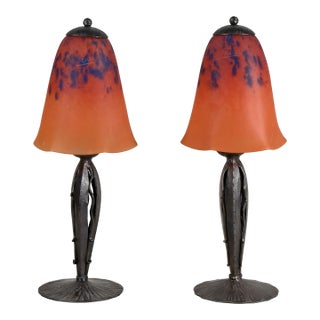French Art Deco Table Lamp by Charles Schneider 1925 France - A Pair For Sale