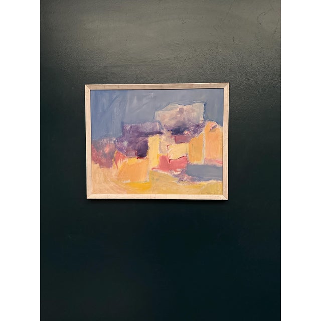 Original Swedish Oil on Panel – “Abstract Composition” by Aulikki Bondeson – Signed & Dated 1994 – Vintage & Framed – 52 ×...