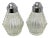 Vintage Mid Century Modern Glass Salt and Pepper Shakers For Sale
