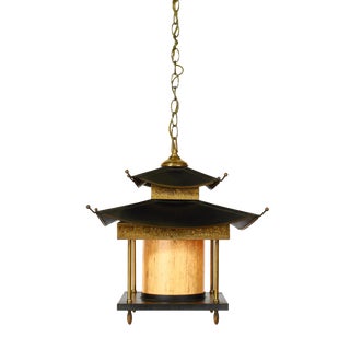 Pagoda Lantern Pendant Light Fixture For Sale