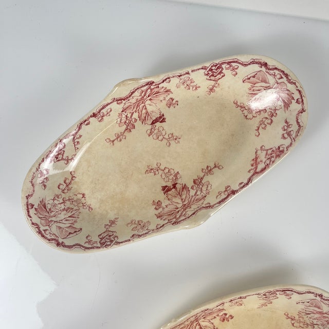 Oval Side-Handled Serving Dishes from KG Lunéville, Set of 2 For Sale - Image 6 of 11