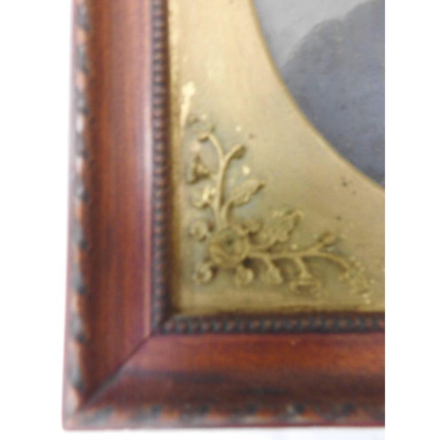 Wood Early 20th Century Lady and Gentleman Oil on Board Set of Two Framed Paintings For Sale - Image 7 of 9