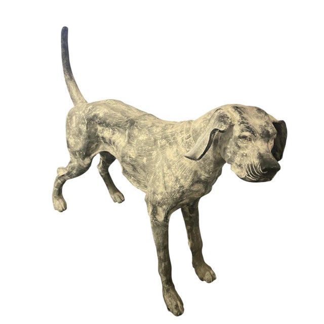 Cast Iron Pointer Dog Sculpture For Sale - Image 4 of 12