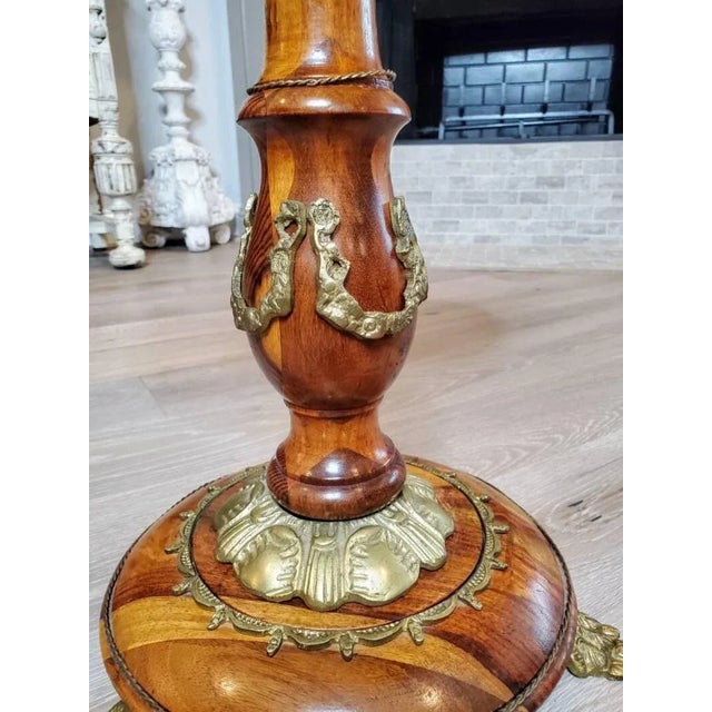 Brown French Louis XVI Style Gu�ridon Table For Sale - Image 8 of 11