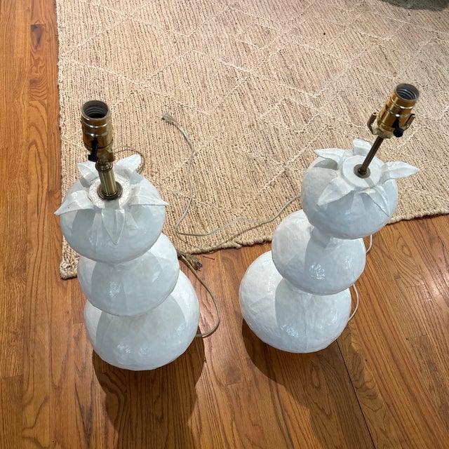 Boho Chic Vintage Stray Dog Designs Table Lamps - a Pair For Sale - Image 3 of 8