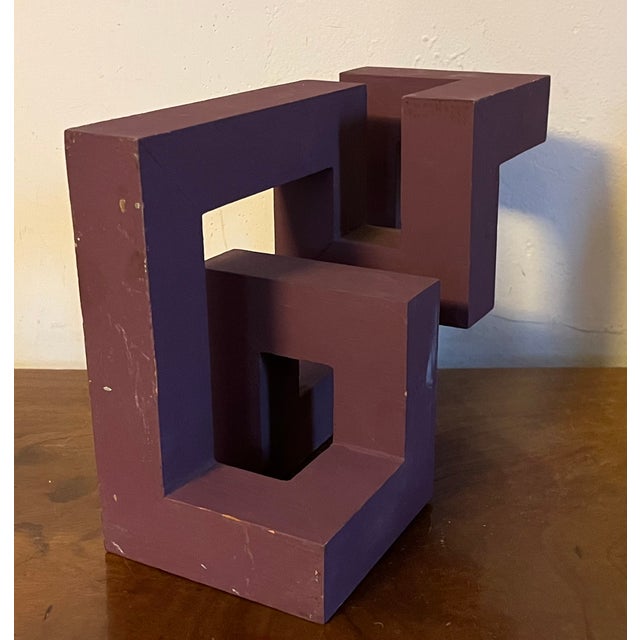 David Seccombe (New York City 1930 - 2022) Mid-Century Modernist Abstract Paint Decorated Wood Table Sculpture Circa 1960 For Sale - Image 12 of 18