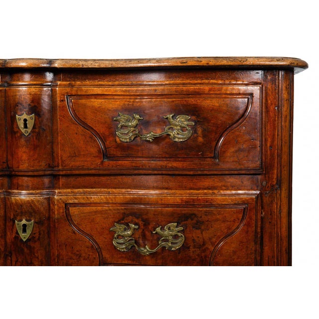 Wood French Regencé Antique Walnut Commode Chest of Drawers Ca. 1750 For Sale - Image 7 of 12