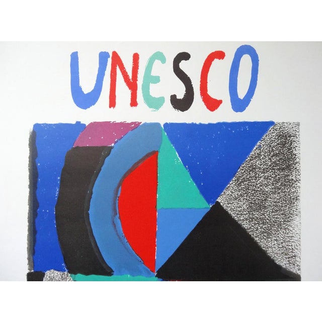 Modern Sonia Delaunay, UNESCO International Year of the Woman, Original Lithograph For Sale - Image 3 of 6