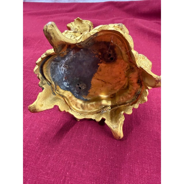 Late 18th Century French Baroque Guilded Candlestick For Sale - Image 4 of 6