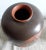 German Handmade Brown Ceramic Vase with Incised Floral Decoration in Red, 1960s For Sale - Image 4 of 6