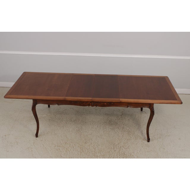 Cherry French Louis XV Style Banded Dining Table For Sale - Image 12 of 16