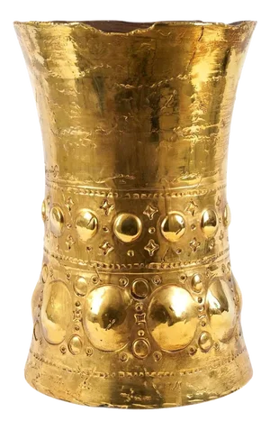 Platinum Luster Gold Vase by Deblona