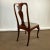 1980s Vintage Hollywood Regency Mahogany Queen Anne Side Chair For Sale - Image 6 of 11