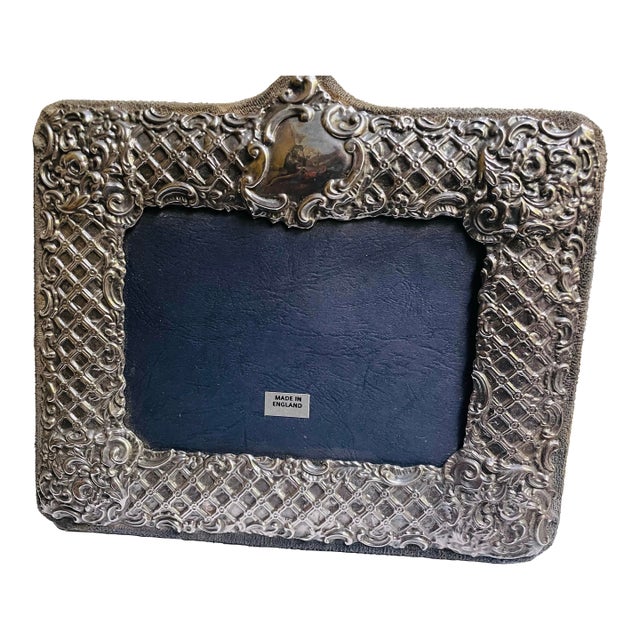 1986 Keyford London Sterling Silver 6"x4" Picture Frame Easel Back For Sale