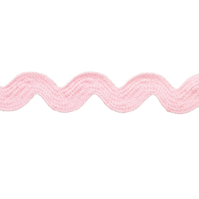 Contemporary Sample - Schumacher Ric Rac Tape Medium Tape in Pale Pink For Sale - Image 3 of 3