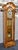 Wood Howard Miller Oak Grandfather Clock Moon Dial Triple Chime Floor Tall Case For Sale - Image 7 of 17