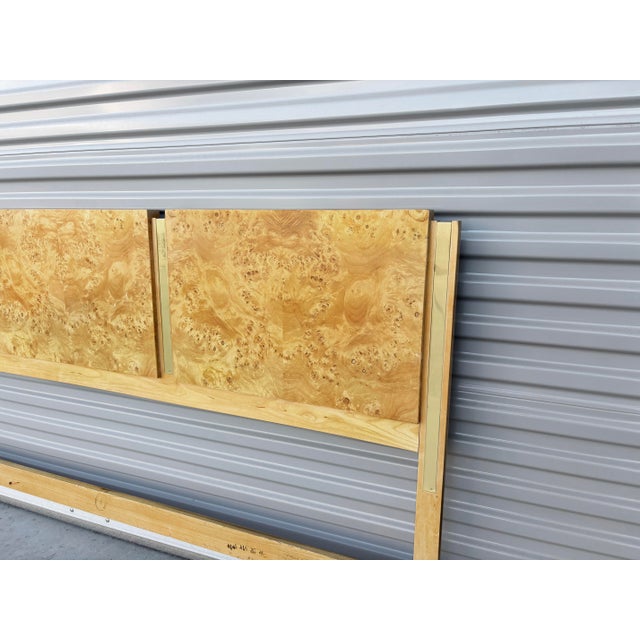 1970s Mid Century Burl Wood Queen Headboard by Thomasville For Sale - Image 9 of 11