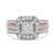 This intricately designed cocktail ring has a composite design that shines with 1 1/8 cttw of natural diamonds. A cluster...