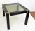 Small Vintage Coffee Table in Black Lacquered Wood & Gold Metal, Smoked Glass Tray, 1970s For Sale - Image 9 of 11