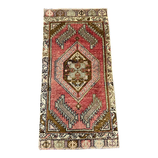 Turkish Yastik Rug 1'4" x 2'8" For Sale