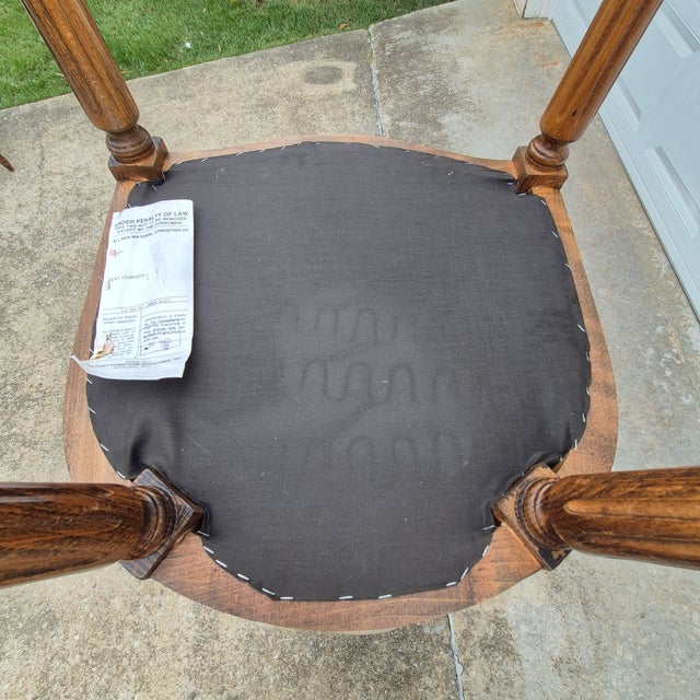 1990s Century Furniture Louis XVI Medallion Back Oak Dining Chairs for Reupholstery, Set of 6 For Sale - Image 9 of 12