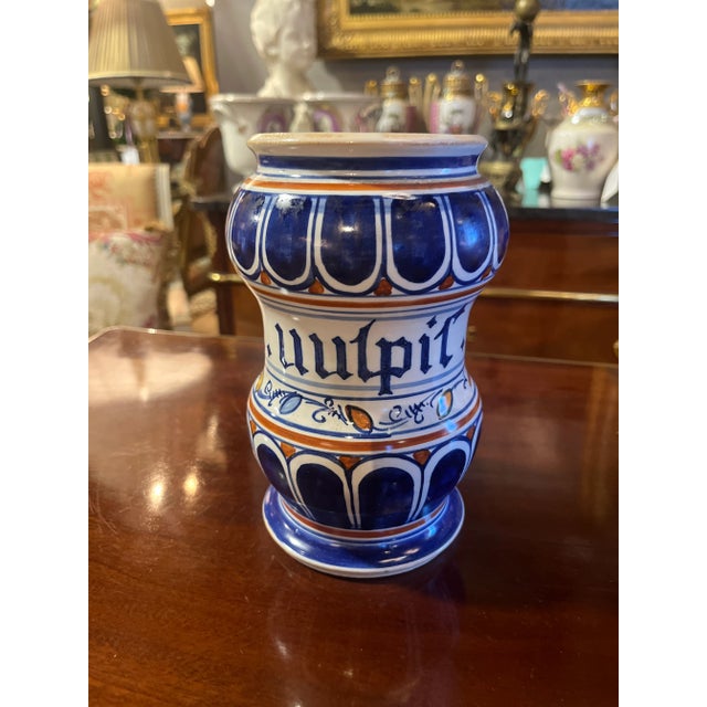 Mid 19th Century 19th Century French Ceramic Pharmacy Jar For Sale - Image 5 of 7