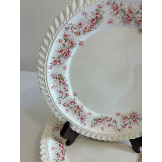 Mid 20th Century Harker Royal Gadroon Bridal Rose Plates – Set of 4 For Sale - Image 9 of 11