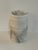 Stone Vintage Heavy Solid White Marble Stone Vessel / Brush Holder / Bud Vase For Sale - Image 7 of 11