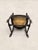 Brown Antique English Oak Caned Tub Chair With Floral Needlepoint Seat, Circa 1910 For Sale - Image 8 of 9