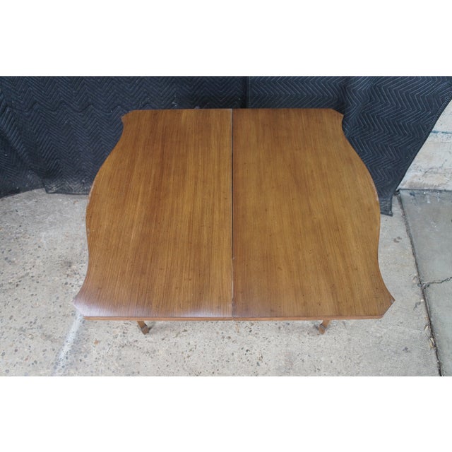 Antique American Sheraton Painted Grain Serpentine Flip Top Console Game Table For Sale - Image 15 of 15