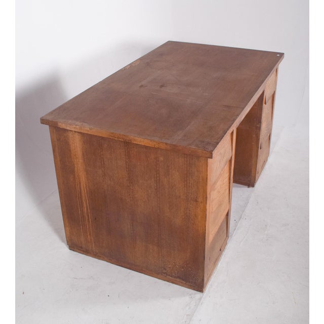 Portuguese Desk in Oak, 1950s For Sale - Image 13 of 14