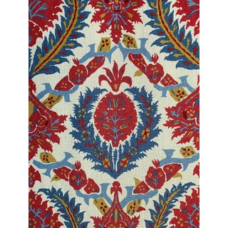 Brunschwig & Fils "Zenobia" Linen Print Fabric- 3 1/2 Yards For Sale
