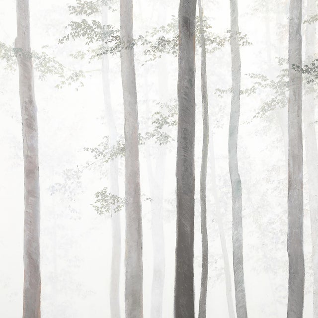 Textile Modernist Oil on Linen Painting Entitled "Dancers" by Michele Harvey For Sale - Image 7 of 18