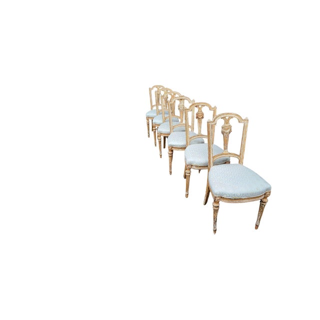 A Set of Six Late 19th Century Louis XVI Style Dining Chairs For Sale In Dallas - Image 6 of 7