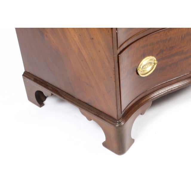 Antique George III Serpentine Flame Mahogany Chest Drawers, 18th Century For Sale - Image 13 of 15